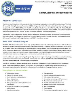 Call for Abstracts and Submissions - Deep Foundations Institute