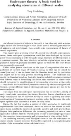 Scale-space theory: A basic tool for analysing structures at di erent scales