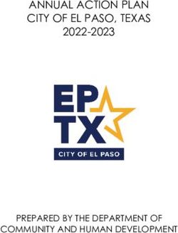 ANNUAL ACTION PLAN CITY OF EL PASO, TEXAS 2022-2023 - PREPARED BY THE DEPARTMENT OF COMMUNITY AND HUMAN DEVELOPMENT
