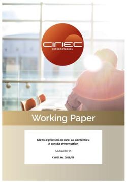 Greek legislation on rural co-operatives: A concise presentation CIRIEC No. 2018/09