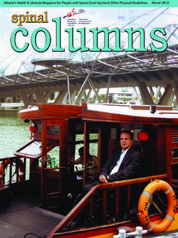 Alberta's Health & Lifestyle Magazine for People with Spinal Cord Injuries & Other Physical Disabilities Winter 2012