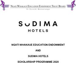 NGATI WHAKAUE EDUCATION ENDOWMENT AND SUDIMA HOTELS SCHOLARSHIP PROGRAMME 2020
