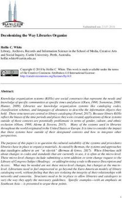 Decolonizing the Way Libraries Organize Hollie C. White - IFLA Library