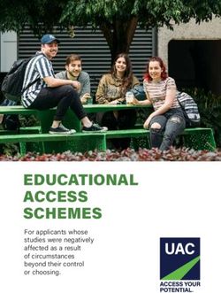 EDUCATIONAL ACCESS SCHEMES - For applicants whose studies were negatively affected as a result of circumstances beyond their control or choosing ...