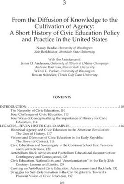 3 From the Diffusion of Knowledge to the Cultivation of Agency: A Short History of Civic Education Policy and Practice in the United States ...