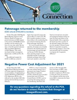 Patronage returned to the membership - Clinton County ...