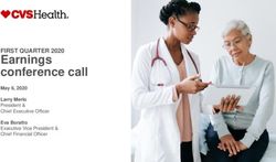 Earnings conference call - FIRST QUARTER 2020 May 6, 2020 Larry Merlo President & Chief Executive Officer