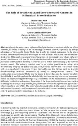 The Role of Social Media and User-Generated-Content in Millennials' Travel Behavior - Sciendo