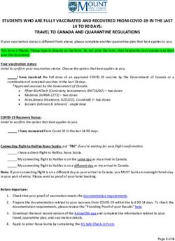 STUDENTS WHO ARE FULLY VACCINATED AND RECOVERED FROM COVID-19 IN THE LAST 14 TO 90 DAYS: TRAVEL TO CANADA AND QUARANTINE REGULATIONS