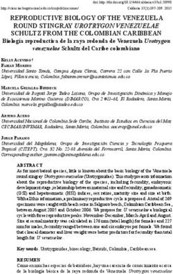 REPRODUCTIVE BIOLOGY OF THE VENEZUELA ROUND STINGRAY UROTRYGON VENEZUELAE SCHULTZ FROM THE COLOMBIAN CARIBBEAN