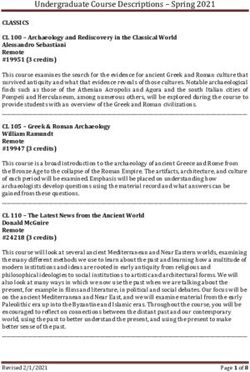 Undergraduate Course Descriptions - Spring 2021 - College ...