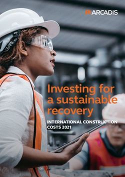 Investing for a sustainable recovery - INTERNATIONAL CONSTRUCTION COSTS 2021 - Batiactu