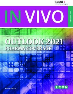 OUTLOOK PHARMA COVERAGE - REPORT EXTRACT - Pharma Intelligence