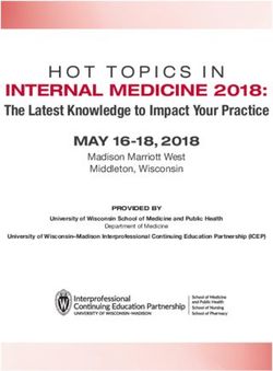 INTERNAL MEDICINE 2018: The Latest Knowledge to Impact Your Practice - UW-Madison