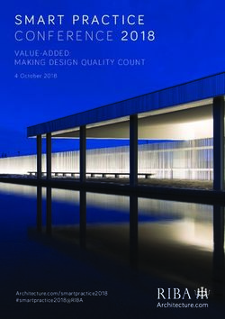 SMART PRACTICE CONFERENCE 2018 - VALUE-ADDED: MAKING DESIGN QUALITY COUNT 4 October 2018