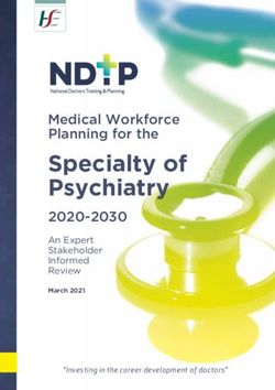 Specialty of Psychiatry - Medical Workforce Planning for the - An Expert Stakeholder Informed Review - HSE