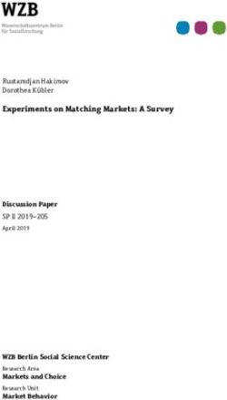 Experiments on Matching Markets: A Survey - Rustamdjan Hakimov Dorothea Kübler Discussion Paper - WZB Bibliothek