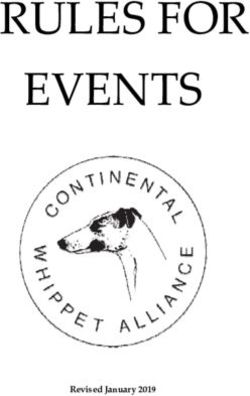 RULES FOR EVENTS - Revised January 2019 - Continental Whippet Alliance