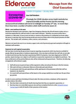 Message from the Chief Executive - Eldercare