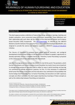 MEANING(S) OF HUMAN FLOURISHING AND EDUCATION