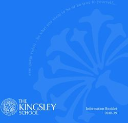 R b rue to yourself - Information Booklet - The Kingsley School