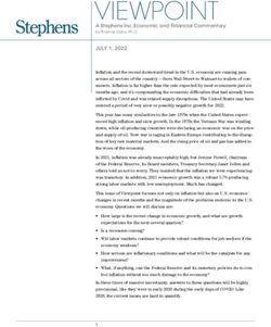 VIEWPOINT A Stephens Inc. Economic and Financial Commentary