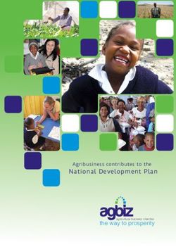 National Development Plan - Agribusiness contributes to the the way to prosperity - Agricultural ...