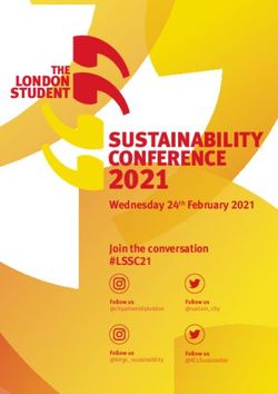 2021 SUSTAINABILITY CONFERENCE - LONDON STUDENT