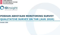 POSHAN ABHIYAAN MONITORING SURVEY QUALITATIVE SURVEY ON THR (AUG 2020) - October 2020 - gLOCAL ...