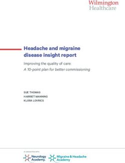 Headache and migraine disease insight report - Improving the quality of care: A 10-point plan for better commissioning - Wilmington Healthcare