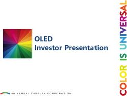 OLED Investor Presentation