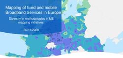 Mapping of fixed and mobile Broadband Services in Europe - Diversity in methodologies in MS mapping initiatives. 30/11/2020