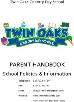 PARENT HANDBOOK School Policies & Information - Twin Oaks Country Day School - Twin Oaks ...