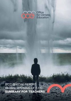 IPCC SPECIAL REPORT GLOBAL WARMING OF 1.5 C SUMMARY FOR TEACHERS