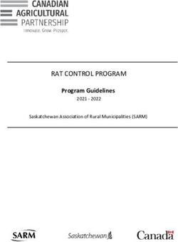RAT CONTROL PROGRAM Program Guidelines 2021 - 2022 Saskatchewan Association of Rural Municipalities (SARM)