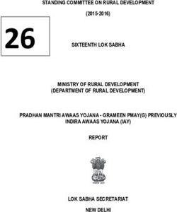 26 STANDING COMMITTEE ON RURAL DEVELOPMENT SIXTEENTH LOK SABHA MINISTRY OF RURAL DEVELOPMENT (DEPARTMENT OF RURAL DEVELOPMENT) PRADHAN MANTRI ...