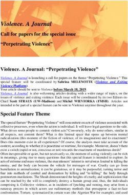 Violence. A Journal Call for papers for the special issue "Perpetrating Violence" Violence. A Journal: "Perpetrating Violence" - Institut des ...