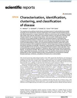 Characterisation, identification, clustering, and classification of disease