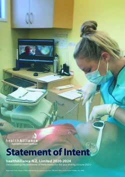 Statement of Intent healthAlliance N.Z. Limited 2020-2024 - (Incorporating the Statement of Performance for the year ending 30 June 2021)