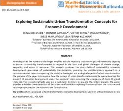 Exploring Sustainable Urban Transformation Concepts for Economic Development