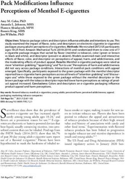 Pack Modifications Influence Perceptions of Menthol E-cigarettes