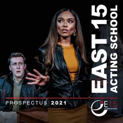 PROSPECTUS 2021 - East 15 Acting School