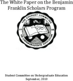Franklin Scholars Program - Student Committee on Undergraduate Education September, 2010
