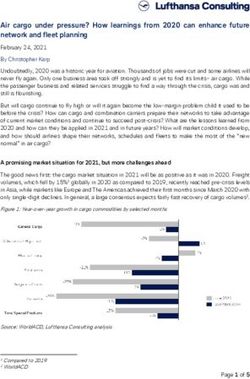 Air cargo under pressure? How learnings from 2020 can enhance future network and fleet planning - Lufthansa ...