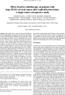 Effect of pelvic radiotherapy on patients with stage IB IIA cervical cancer after radical hysterectomy: A single center retrospective study