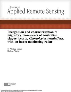 Recognition and characterization of migratory movements of Australian plague locusts, Chortoicetesterminifera, with an insect monitoring radar ...