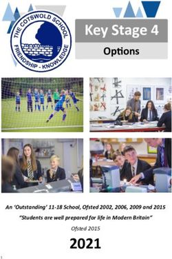 Key Stage 4 2021 - The Cotswold School