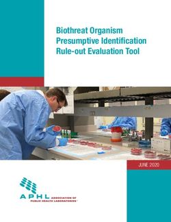 Biothreat Organism Presumptive Identification Rule-out Evaluation Tool - JUNE 2020 - APHL