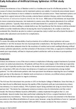 Early Activation of Artificial Urinary Sphincter: A Pilot study - ClinicalTrials.gov