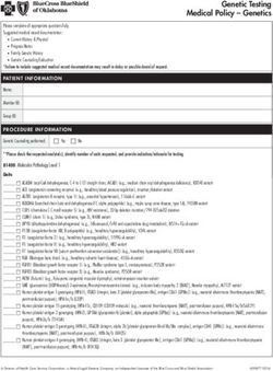 Genetic Testing Medical Policy - Genetics - Blue Cross and Blue Shield